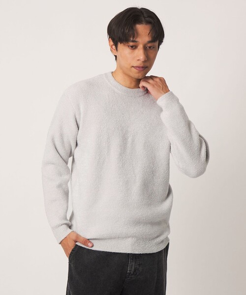 A DAY IN THE LIFE UNITED ARROWS(アデイインザライフユナイテッドアローズ)の「フェザーヤーン ミラノリブ クルーネックニット-ウォッシャブル-<A DAY IN THE LIFE>(ニット/セーター・メンズ・ライトグレー/ネイビー/ダークグレー・M/L)」の7枚目の写真