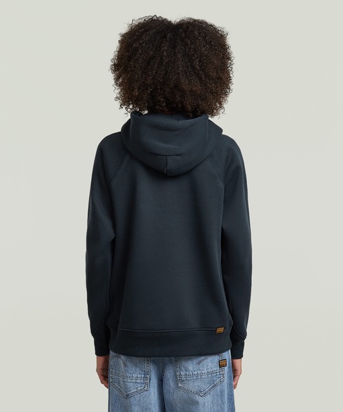 G-STAR（ジースター）の「Premium Core 2.0 Hooded Sweater/ベーシックデザインワンポイントロゴパーカー（パーカー・レディース・ダークブルー/ダークブラック・X-SMALL/SMALL/MEDIUM）」の7枚目の写真