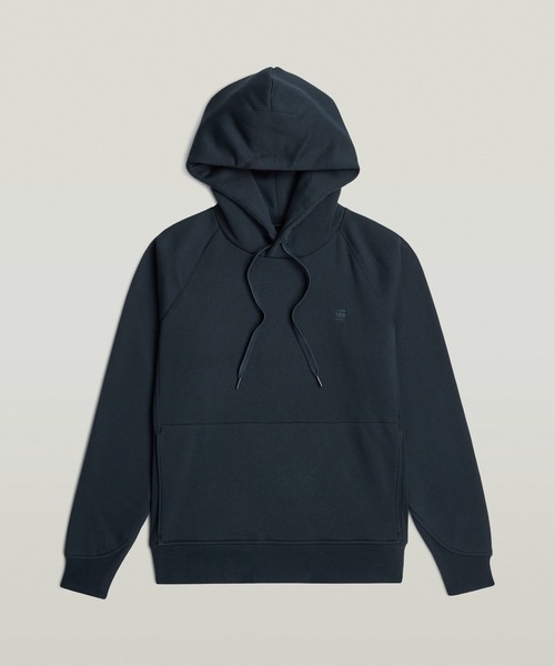 G-STAR（ジースター）の「Premium Core 2.0 Hooded Sweater/ベーシックデザインワンポイントロゴパーカー（パーカー・レディース・ダークブルー/ダークブラック・X-SMALL/SMALL/MEDIUM）」の9枚目の写真