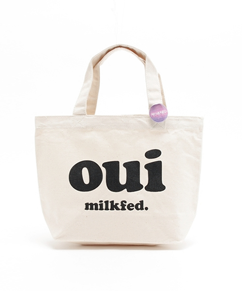 MILKFED.(ミルクフェド)の「MINI TOTE OUI WITH BADGE(ショルダーバッグ・レディース・ホワイト/ピンク/ブラック・ONE SIZE)」の13枚目の写真