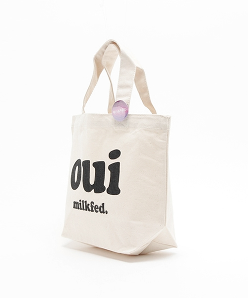 MILKFED.(ミルクフェド)の「MINI TOTE OUI WITH BADGE(ショルダーバッグ・レディース・ホワイト/ピンク/ブラック・ONE SIZE)」の14枚目の写真