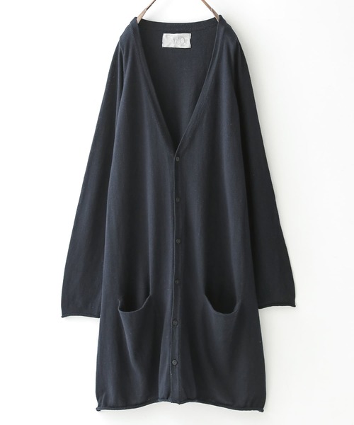 n'OrLABEL（ノアールレーベル）の「『ロングカーディガン』（カーディガン/ボレロ・レディース・ブラック/グレイッシュベージュ/チャコールグレー/ネイビー/ワイン/ブラウン/ネイビー系/ライトパープル/杢グレー/ブルー/ベージュ・2/1）」の9枚目の写真