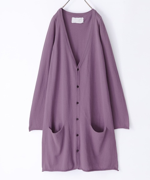 n'OrLABEL（ノアールレーベル）の「『ロングカーディガン』（カーディガン/ボレロ・レディース・ブラック/グレイッシュベージュ/チャコールグレー/ネイビー/ワイン/ブラウン/ネイビー系/ライトパープル/杢グレー/ブルー/ベージュ・2/1）」の10枚目の写真