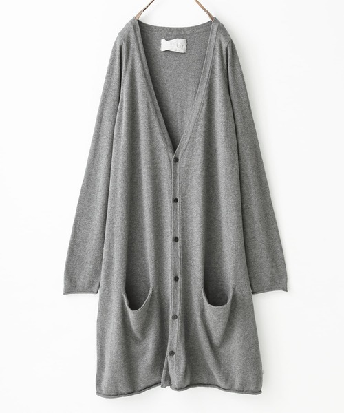 n'OrLABEL（ノアールレーベル）の「『ロングカーディガン』（カーディガン/ボレロ・レディース・ブラック/グレイッシュベージュ/チャコールグレー/ネイビー/ワイン/ブラウン/ネイビー系/ライトパープル/杢グレー/ブルー/ベージュ・2/1）」の3枚目の写真