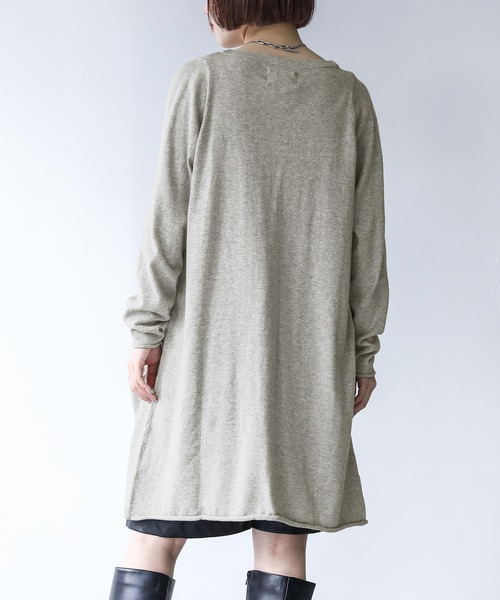 n'OrLABEL（ノアールレーベル）の「『ロングカーディガン』（カーディガン/ボレロ・レディース・ブラック/グレイッシュベージュ/チャコールグレー/ネイビー/ワイン/ブラウン/ネイビー系/ライトパープル/杢グレー/ブルー/ベージュ・2/1）」の16枚目の写真