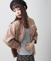 WEGO（ウィゴー）の「WEGO/ベーシックミリタリーシャツ（シャツ/ブラウス）」