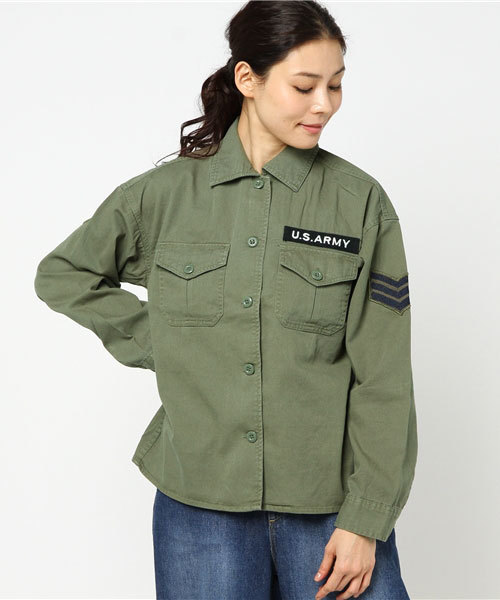 WEGO(ウィゴー)の「WEGO/ベーシックミリタリーシャツ(シャツ/ブラウス・レディース・その他1/ベージュ/カーキ・FREE)」の15枚目の写真