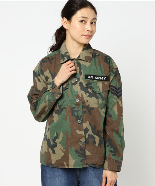 WEGO(ウィゴー)の「WEGO/ベーシックミリタリーシャツ(シャツ/ブラウス・レディース・その他1/ベージュ/カーキ・FREE)」の13枚目の写真