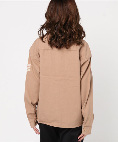 WEGO(ウィゴー)の「WEGO/ベーシックミリタリーシャツ(シャツ/ブラウス・レディース・その他1/ベージュ/カーキ・FREE)」の6枚目の写真
