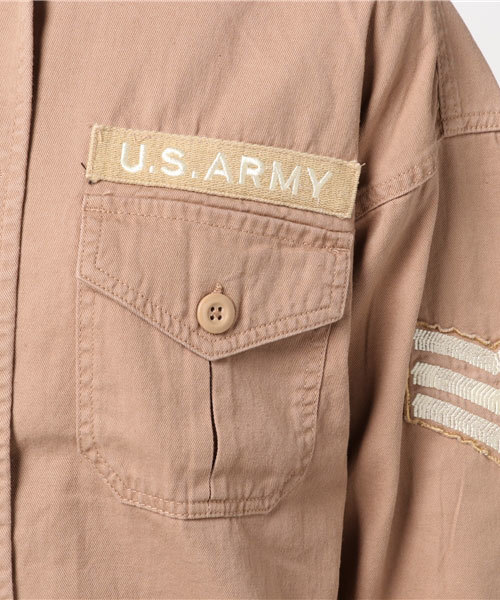 WEGO(ウィゴー)の「WEGO/ベーシックミリタリーシャツ(シャツ/ブラウス・レディース・その他1/ベージュ/カーキ・FREE)」の9枚目の写真