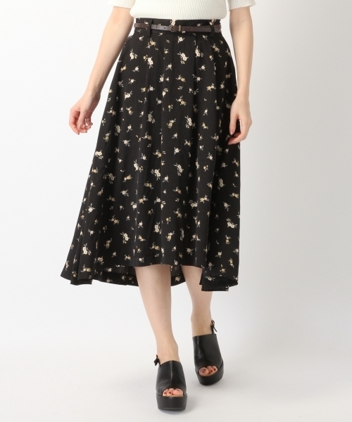 Heather（ヘザー）の「ベルトツキイレヘムスカート 742713（スカート・レディース・グレー系その他/ブラック系その他/ホワイト系その他/ベージュ系その他・FREE）」の3枚目の写真