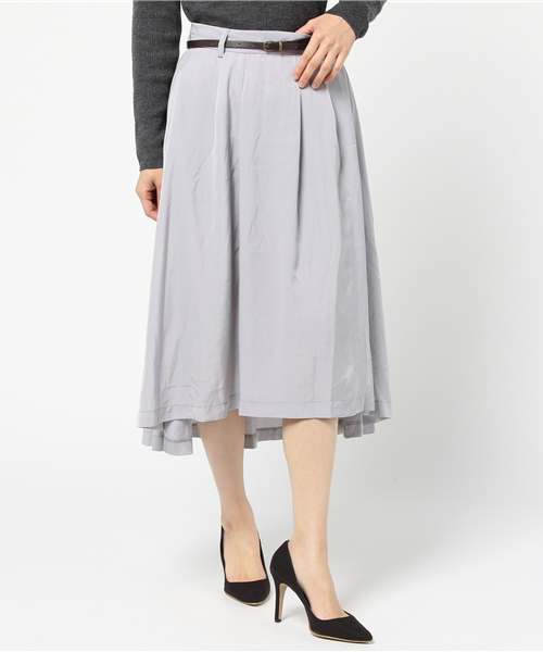 Heather（ヘザー）の「ベルトツキイレヘムスカート 742713（スカート・レディース・グレー系その他/ブラック系その他/ホワイト系その他/ベージュ系その他・FREE）」の10枚目の写真