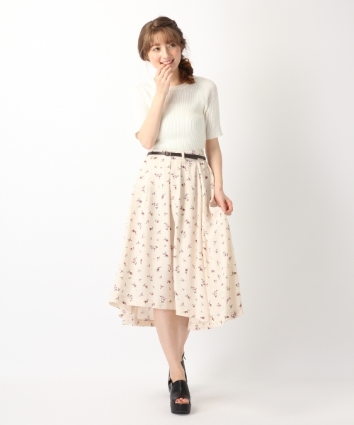 Heather（ヘザー）の「ベルトツキイレヘムスカート 742713（スカート・レディース・グレー系その他/ブラック系その他/ホワイト系その他/ベージュ系その他・FREE）」の12枚目の写真