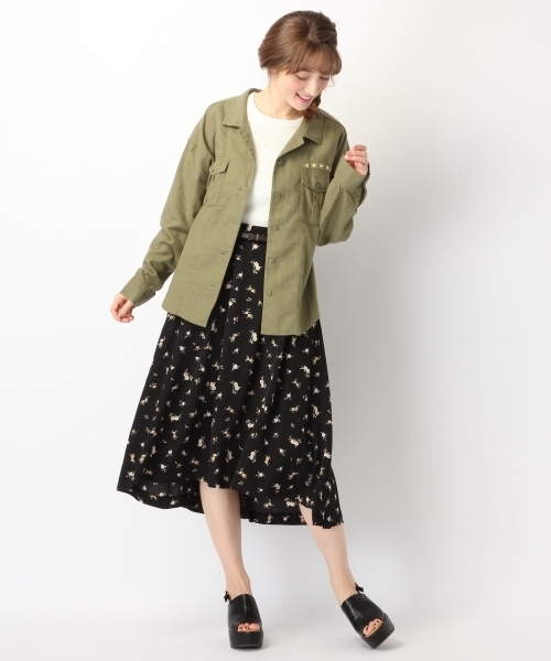 Heather（ヘザー）の「ベルトツキイレヘムスカート 742713（スカート・レディース・グレー系その他/ブラック系その他/ホワイト系その他/ベージュ系その他・FREE）」の13枚目の写真