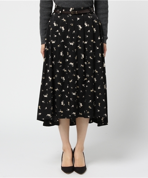 Heather（ヘザー）の「ベルトツキイレヘムスカート 742713（スカート・レディース・グレー系その他/ブラック系その他/ホワイト系その他/ベージュ系その他・FREE）」の5枚目の写真