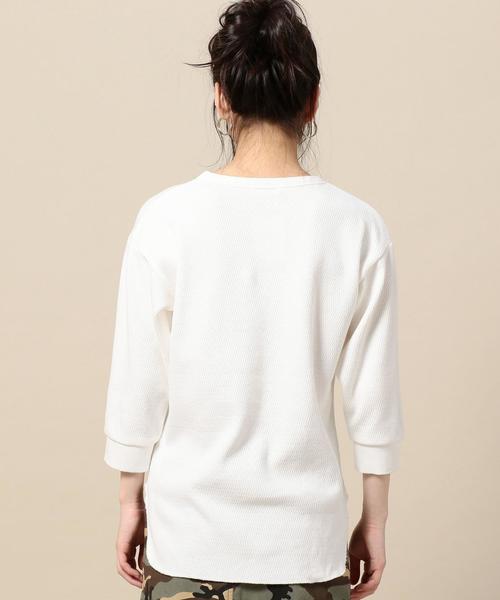 BEAUTY&YOUTH UNITED ARROWS(ビューティーアンドユースユナイテッドアローズ)の「BY ミドルサーマルメッシュ7分袖カットソー ◆(Tシャツ/カットソー・レディース・ホワイト/ナチュラル/ネイビー・FREE)」の11枚目の写真