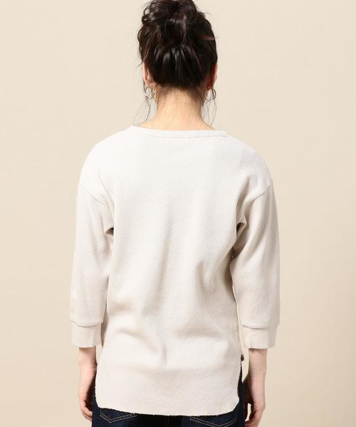 BEAUTY&YOUTH UNITED ARROWS(ビューティーアンドユースユナイテッドアローズ)の「BY ミドルサーマルメッシュ7分袖カットソー ◆(Tシャツ/カットソー・レディース・ホワイト/ナチュラル/ネイビー・FREE)」の8枚目の写真