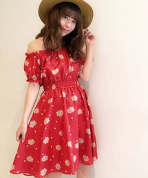 dazzlin | ドットマーガレットオフショルワンピース(ワンピース)