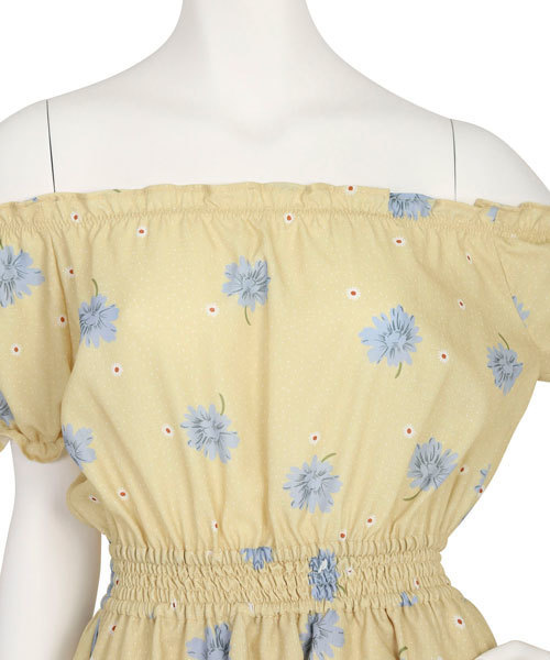 dazzlin(ダズリン)の「ドットマーガレットオフショルワンピース(ワンピース・レディース・イエロー/ネイビー/レッド・FREE)」の10枚目の写真