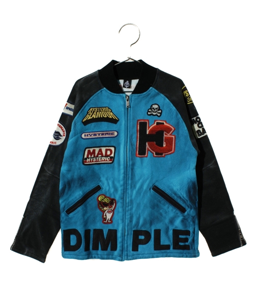 HYSTERIC MINI（ヒステリックミニ）の「LIKE A LEATHER スウェットBZ（スウェット・キッズ・グレー/ブルー/レッド・130/140）」の2枚目の写真