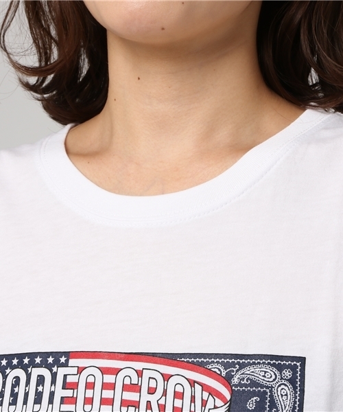 RODEO CROWNS WIDE BOWL(ロデオクラウンズワイドボウル)の「W STICKER Tシャツ(Tシャツ/カットソー・レディース・ブラック/ホワイト/レッド/ネイビー・FREE)」の10枚目の写真