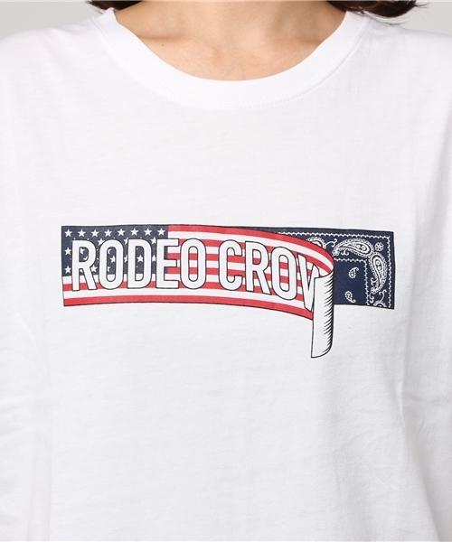 RODEO CROWNS WIDE BOWL(ロデオクラウンズワイドボウル)の「W STICKER Tシャツ(Tシャツ/カットソー・レディース・ブラック/ホワイト/レッド/ネイビー・FREE)」の12枚目の写真