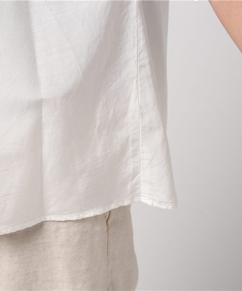 SHIPS for women（シップスフォーウィメン）の「コットンシルクボリュームスリーブスキッパー（シャツ/ブラウス・レディース・ホワイト系その他/ブラック/ロイヤルブルー・ONE SIZE）」の9枚目の写真