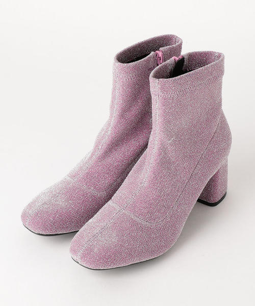 Another Edition(アナザーエディション)の「ラメフィットショートブーツ(ブーツ・レディース・ワインレッド/ブラック/ブラウン/シルバー・LARGE/SMALL/MEDIUM)」の4枚目の写真