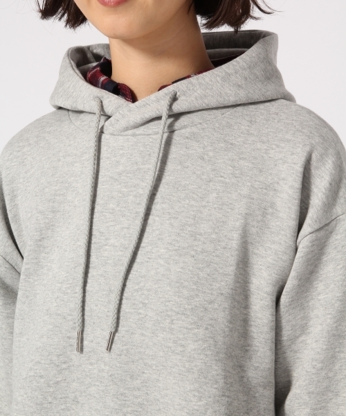 GLOBAL WORK（グローバルワーク）の「クロップドパーカー長袖/766920（パーカー・レディース・カーキ/ホワイト/ブラック/グレー/ピンク・MEDIUM/LARGE）」の13枚目の写真