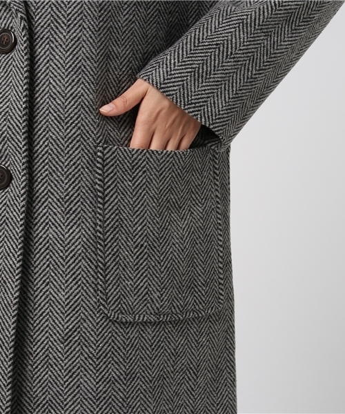 MERLOT（メルロー）の「ツイードヘリンボーンチェスターコート653-6527