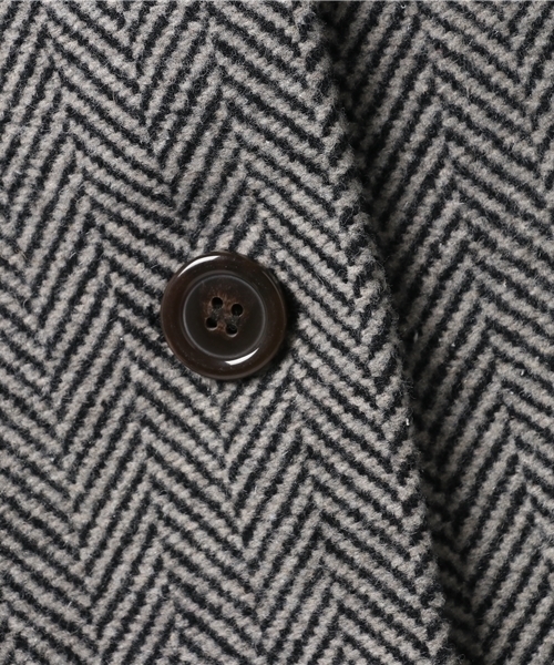 MERLOT（メルロー）の「ツイードヘリンボーンチェスターコート653-6527（チェスターコート・レディース・ホワイト/ベージュ/ブラック・FREE）」の7枚目の写真