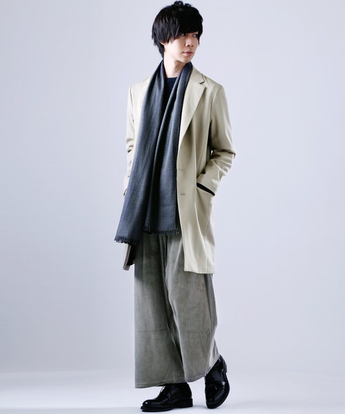 MONO-MART（モノマート）の「シルキーベロアワイドトラックパンツ/ワイドパンツ（その他パンツ・メンズ・ブラック/ネイビー/グレー・FREE）」の11枚目の写真