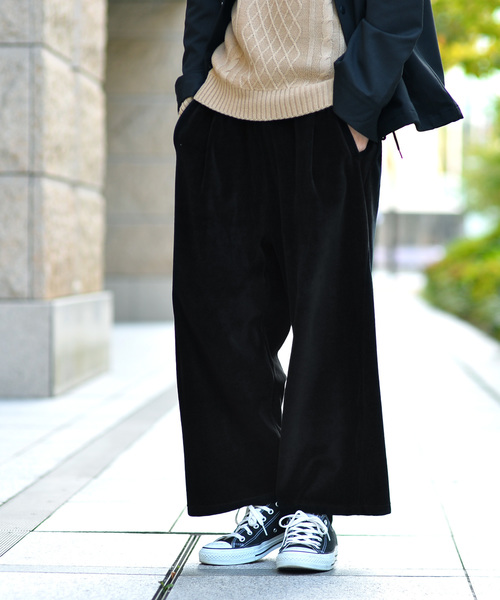 MONO-MART（モノマート）の「シルキーベロアワイドトラックパンツ/ワイドパンツ（その他パンツ・メンズ・ブラック/ネイビー/グレー・FREE）」の13枚目の写真