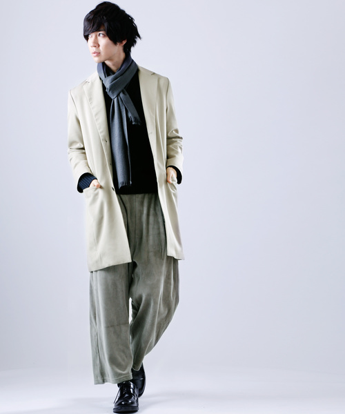 MONO-MART（モノマート）の「シルキーベロアワイドトラックパンツ/ワイドパンツ（その他パンツ・メンズ・ブラック/ネイビー/グレー・FREE）」の18枚目の写真