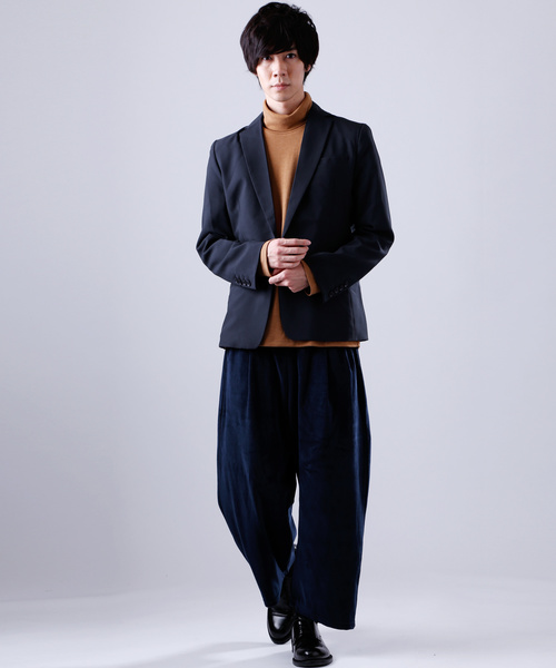 MONO-MART（モノマート）の「シルキーベロアワイドトラックパンツ/ワイドパンツ（その他パンツ・メンズ・ブラック/ネイビー/グレー・FREE）」の20枚目の写真