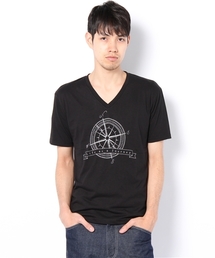 BEAMS LIGHTS Men's | □BEAMS LIGHTS / プリントVネックTシャツ(Tシャツ/カットソー)