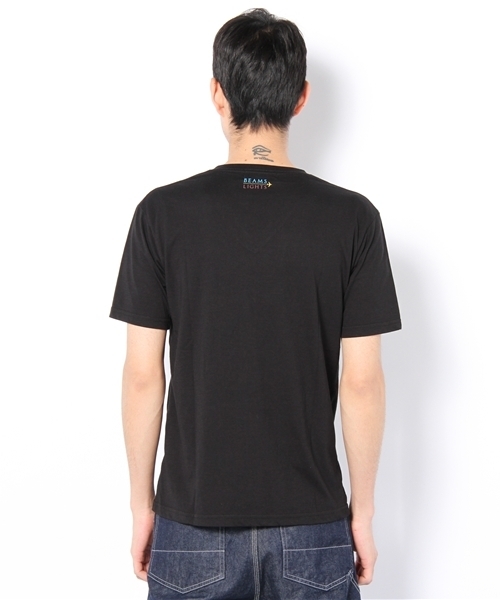 BEAMS LIGHTS Men's（ビームスライツ メンズ）の「□BEAMS LIGHTS / プリントVネックTシャツ（Tシャツ/カットソー・メンズ・ライトグレー/ブラック・SMALL/MEDIUM/LARGE）」の4枚目の写真