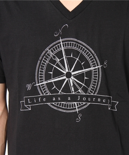 BEAMS LIGHTS Men's（ビームスライツ メンズ）の「□BEAMS LIGHTS / プリントVネックTシャツ（Tシャツ/カットソー・メンズ・ライトグレー/ブラック・SMALL/MEDIUM/LARGE）」の7枚目の写真