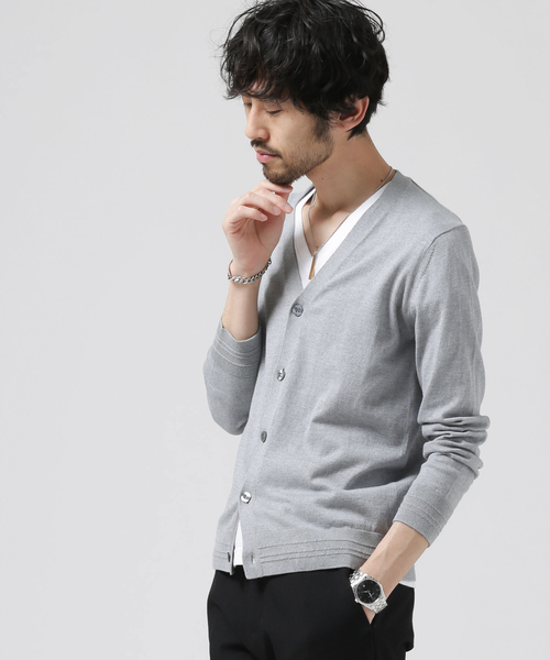 NANO universe（ナノユニバース）の「ソロッテクス混ウォッシャブルVカーデ（カーディガン/ボレロ・メンズ・ブラック/ネイビー/その他1/ベージュ/グレー/その他2・LARGE/X-LARGE/MEDIUM/SMALL）」の16枚目の写真