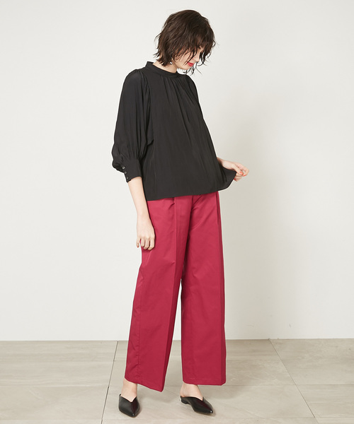 UNITED TOKYO（ユナイテッドトウキョウ）の「ボリュームスリーブハイネックブラウス（シャツ/ブラウス・レディース・オフホワイト/パープル/ブラック/グリーン/ベージュ・1）」の16枚目の写真