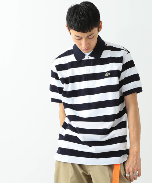 LACOSTE(ラコステ)の「LACOSTE × BEAMS / 別注 ヘビー ポロシャツ(ポロシャツ・メンズ・ネイビー/その他/ホワイト・1/2/3/4)」の2枚目の写真
