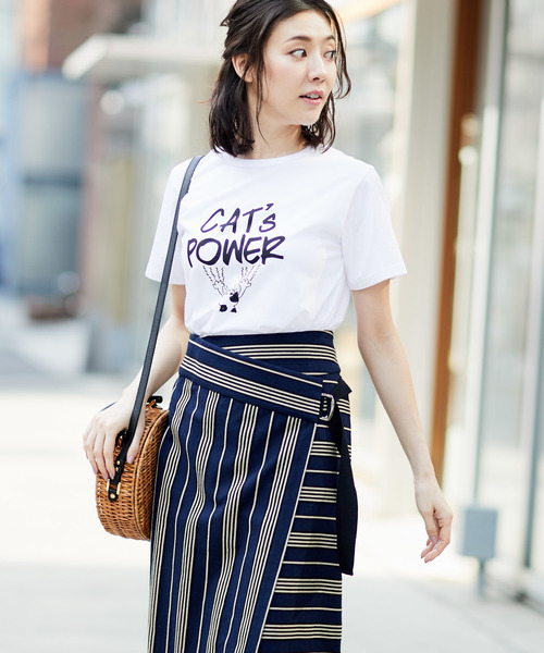 RIVE DROITE（リヴドロワ）の「CAT　TEE（Tシャツ/カットソー・レディース・オフホワイト/グレー・FREE）」の12枚目の写真