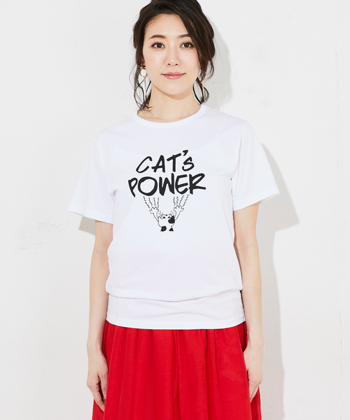 RIVE DROITE（リヴドロワ）の「CAT　TEE（Tシャツ/カットソー・レディース・オフホワイト/グレー・FREE）」の11枚目の写真