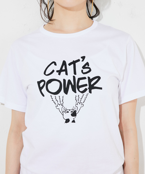 RIVE DROITE（リヴドロワ）の「CAT　TEE（Tシャツ/カットソー・レディース・オフホワイト/グレー・FREE）」の8枚目の写真
