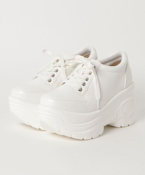 tiptop（ティップトップ）の「ボリューム底スニーカー（スニーカー・レディース・ブラック/オフホワイト/シルバー・MEDIUM/LARGE）」の2枚目の写真