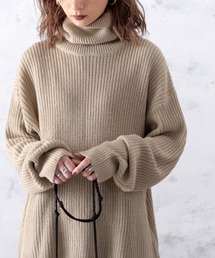 classicalelf | ビッグシルエットで包み込むローゲージハイネックニットプルオーバー(ニット/セーター)