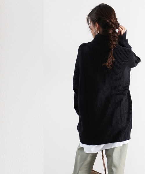 classicalelf(クラシカルエルフ)の「タートルネックミドル丈無地ローゲージニットプルオーバー(長袖)(ニット/セーター・レディース・オフホワイト/ブラック/チャコールグレー/ベージュ/オレンジ/パープル・MEDIUM/X-LARGE/XXX-LARGE)」の15枚目の写真