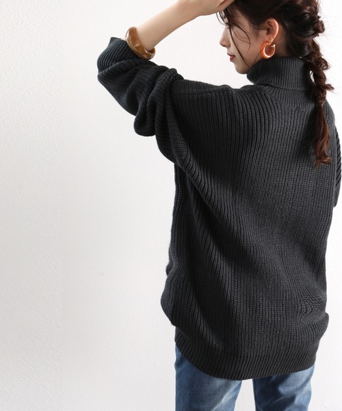 classicalelf(クラシカルエルフ)の「タートルネックミドル丈無地ローゲージニットプルオーバー(長袖)(ニット/セーター・レディース・オフホワイト/ブラック/チャコールグレー/ベージュ/オレンジ/パープル・MEDIUM/X-LARGE/XXX-LARGE)」の14枚目の写真