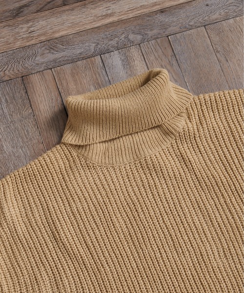 classicalelf(クラシカルエルフ)の「タートルネックミドル丈無地ローゲージニットプルオーバー(長袖)(ニット/セーター・レディース・オフホワイト/ブラック/チャコールグレー/ベージュ/オレンジ/パープル・MEDIUM/X-LARGE/XXX-LARGE)」の8枚目の写真