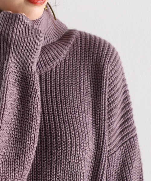 classicalelf(クラシカルエルフ)の「タートルネックミドル丈無地ローゲージニットプルオーバー(長袖)(ニット/セーター・レディース・オフホワイト/ブラック/チャコールグレー/ベージュ/オレンジ/パープル・MEDIUM/X-LARGE/XXX-LARGE)」の13枚目の写真